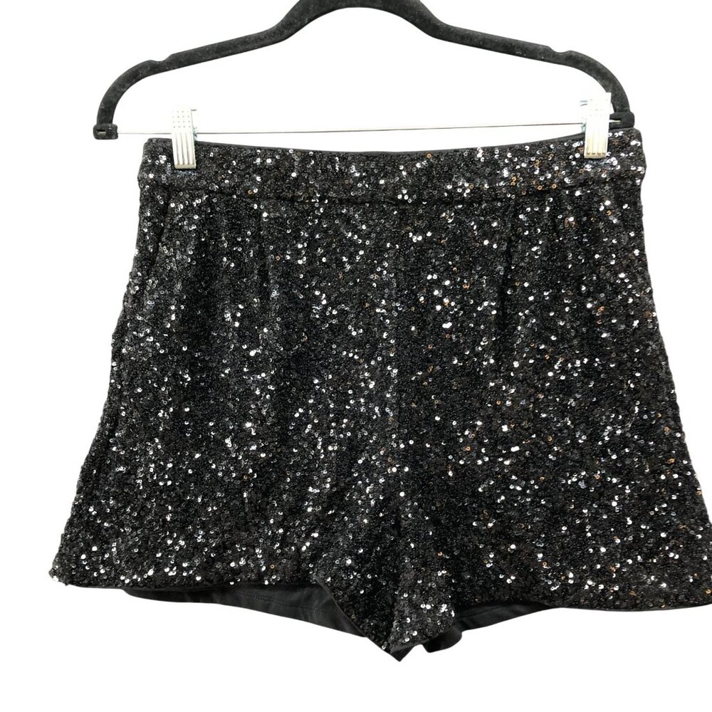 Express Black Sequin High-Waist Women’s Shorts